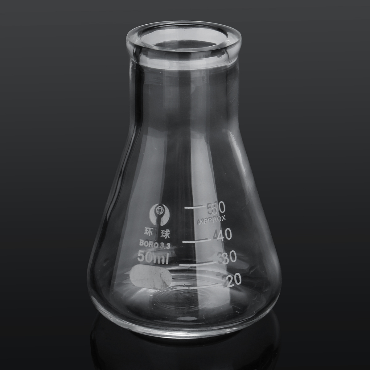 50mL-Lab-Glass-Erlenmeyer-Conical-Flask-Bottle-w-Rim-Borosilicate-Laboratory-Glassware-1351096-6
