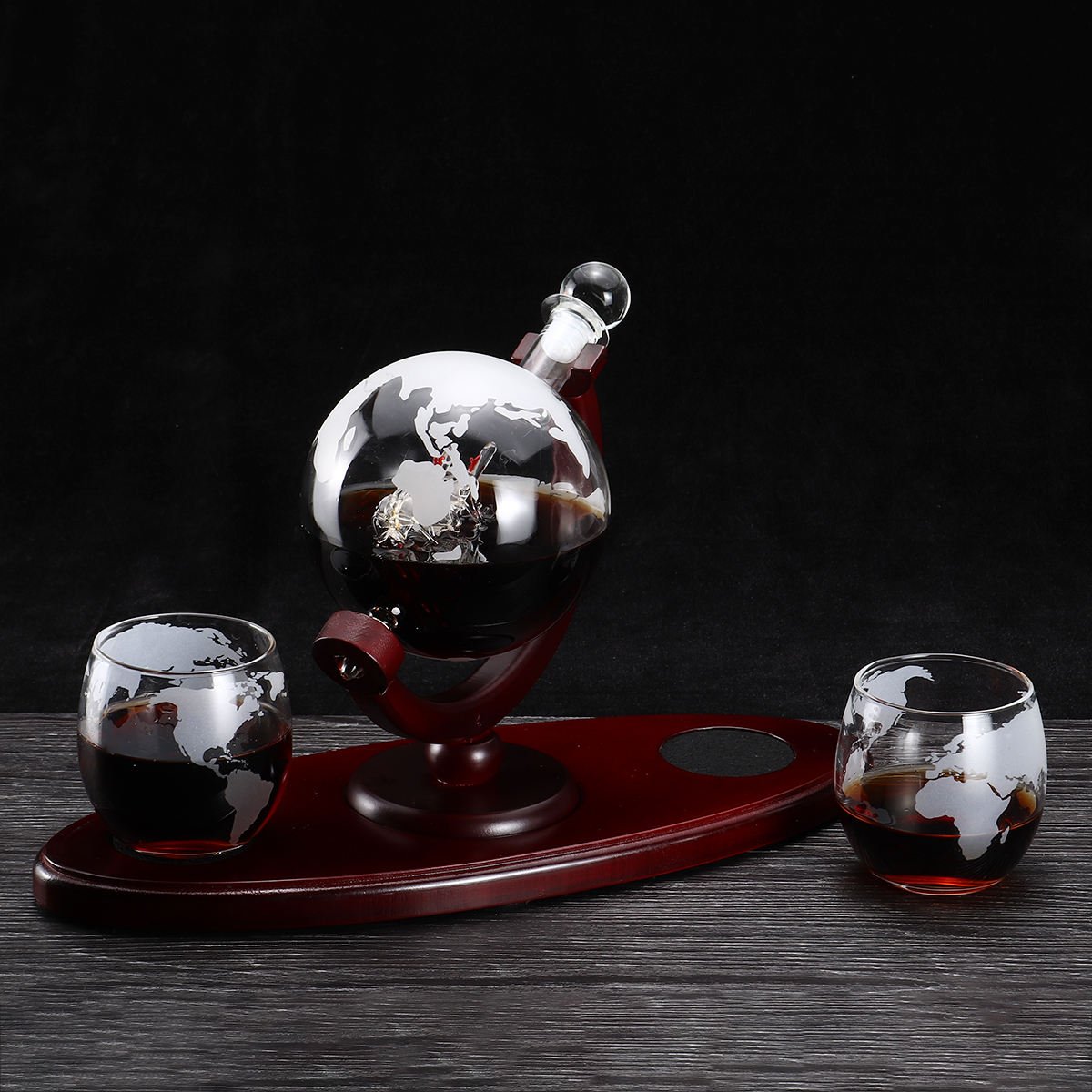 850ml-Glass-Decanter-Bottle-Carafe-Kit-w-2-Drinking-Mug-For-Spirit-Tea-1582224-2