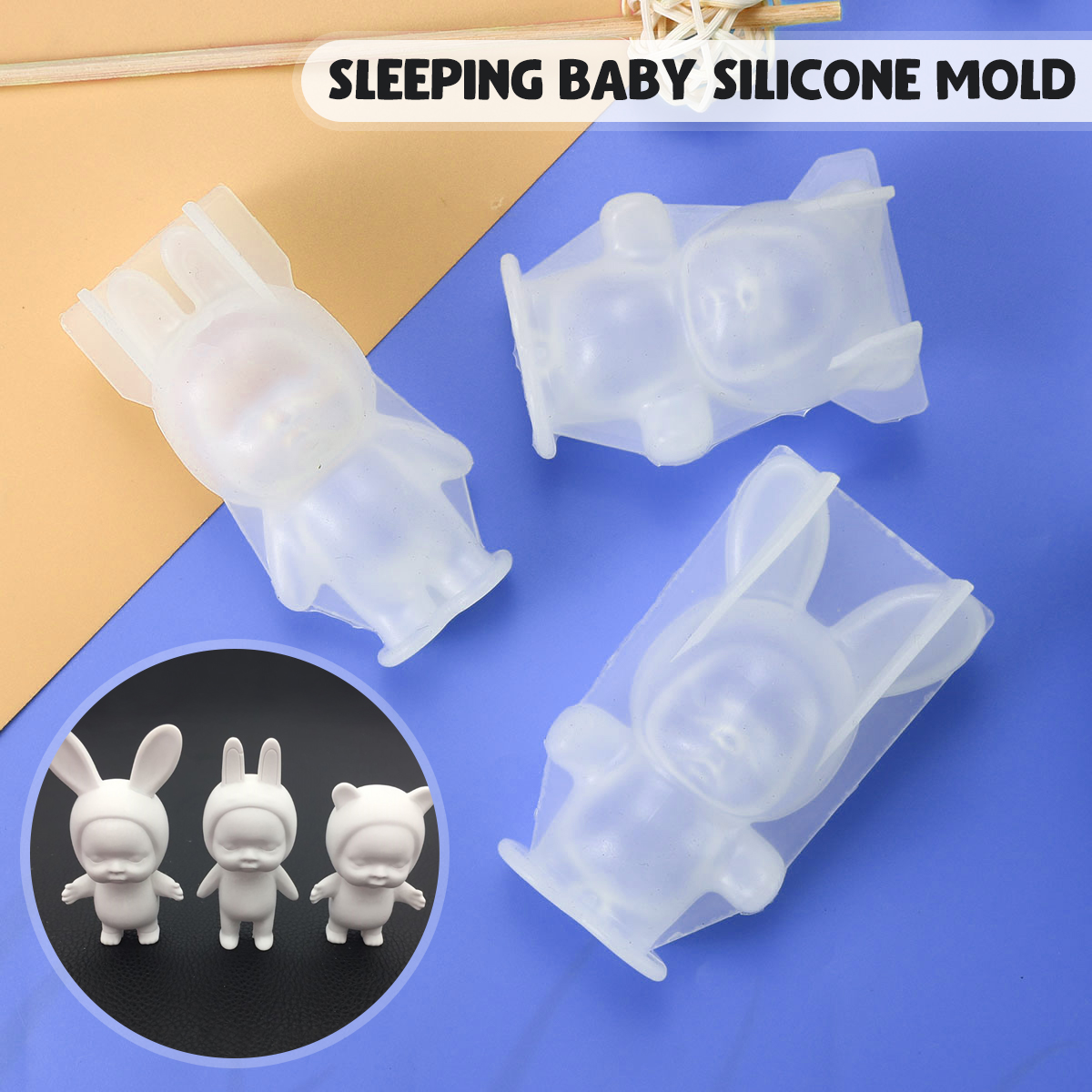 SML-DIY-Silicone-Mold-Sleeping-Baby-Mould-Aromatherapy-Plaster-Storage-Container-1673430-2