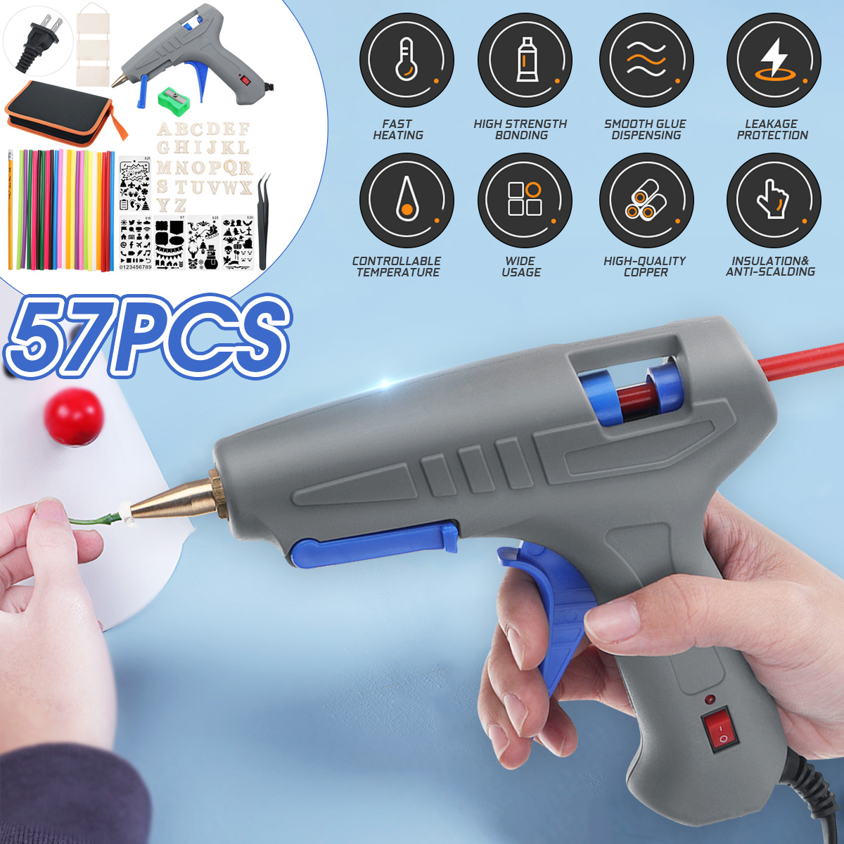 57Pcs-30W-Cordless-Electric-Hot-Glue-Guns-DIY-Art-Craft-Glue-Guns-with-Adhesive-Melt-Glue-Sticks-1659813-2