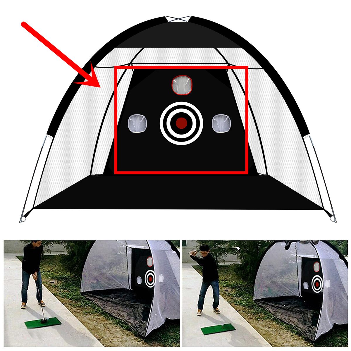 3m-Adults-Kids-Folding-Portable-Golf-Training-Aids-Cage-Tent-Net-Mat-Tee-Outdoor-Trip-Indoor-Golf-Cl-1662971-4
