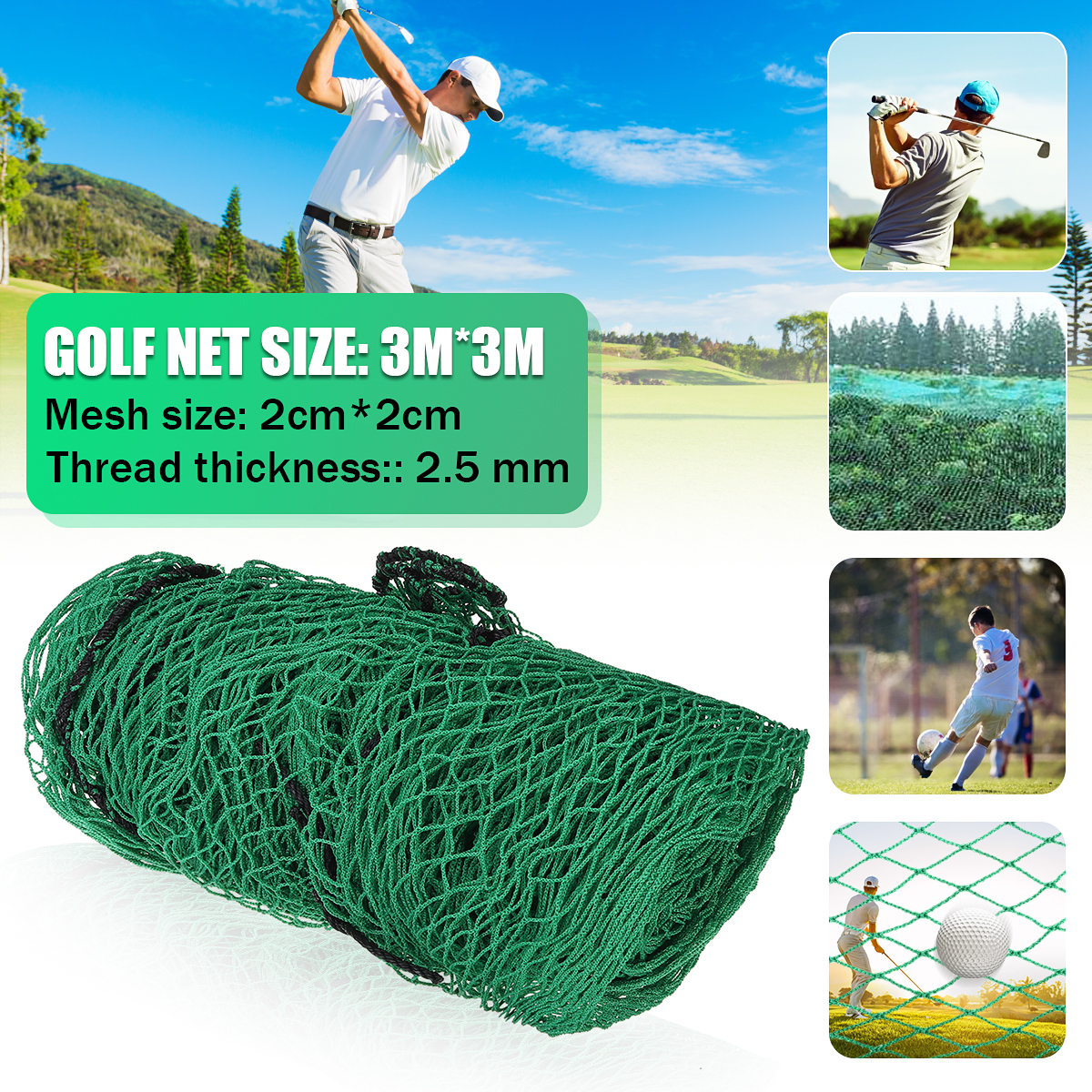 3x3m-Golf-Training-Practice-Net-4-Sides-Rope-Border-Heavy-Duty-Impact-Mesh-Netting-1555956-1