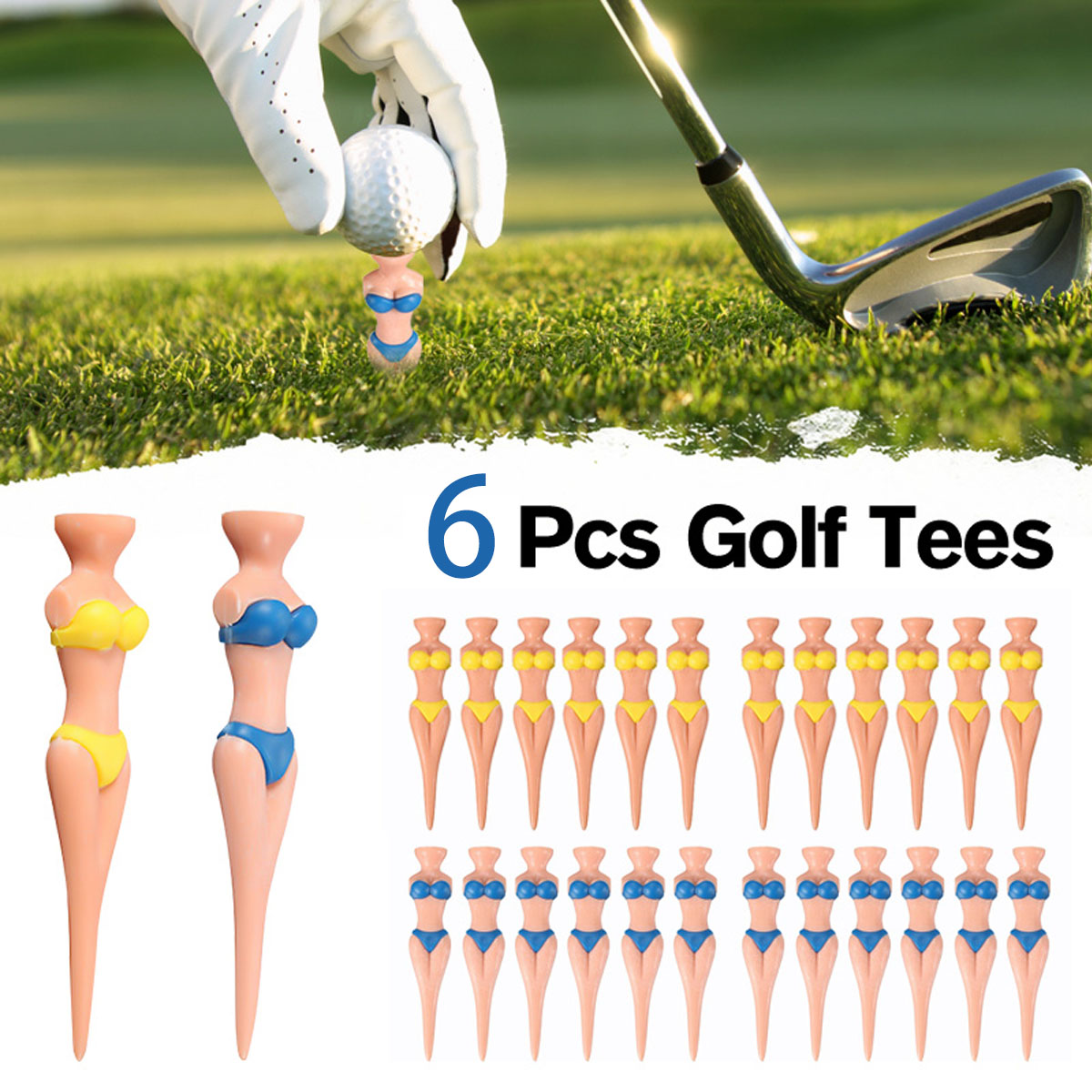 6Pcs-Lady-Novelty-Fashionable-Woman-Model-Golf-Mat-Tees-Divot-Tools-Gift-Stag-Party-Funny-Golf-Acces-1640752-1