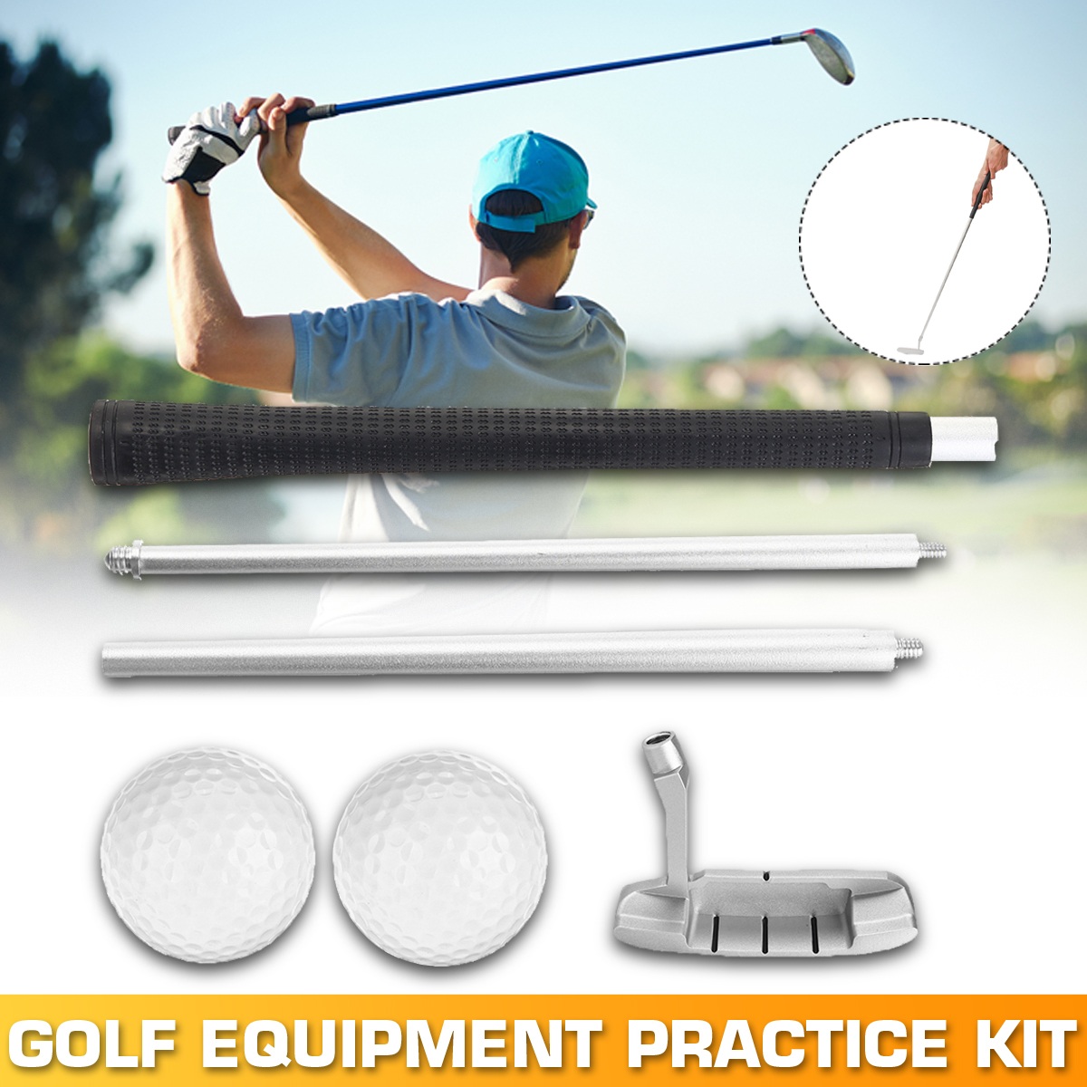 Removable-Golf-Alignment-Stick-Chipping-Swing-Trainer-Sport-Golf-Pole-with-Golf-Ball-1707297-1