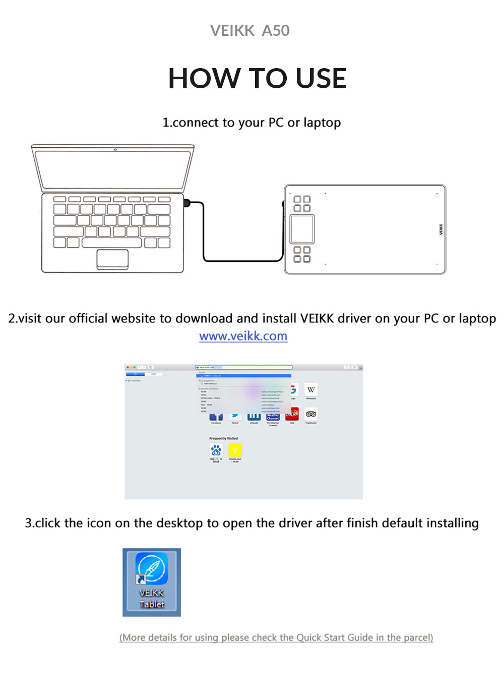 VEIKK-A50-10x6-Inch-Work-Area-Graphics-Drawing-Tablet--with-8-Hotkeys--Gesture-Touch-Pad-8192-Levels-1976001-12