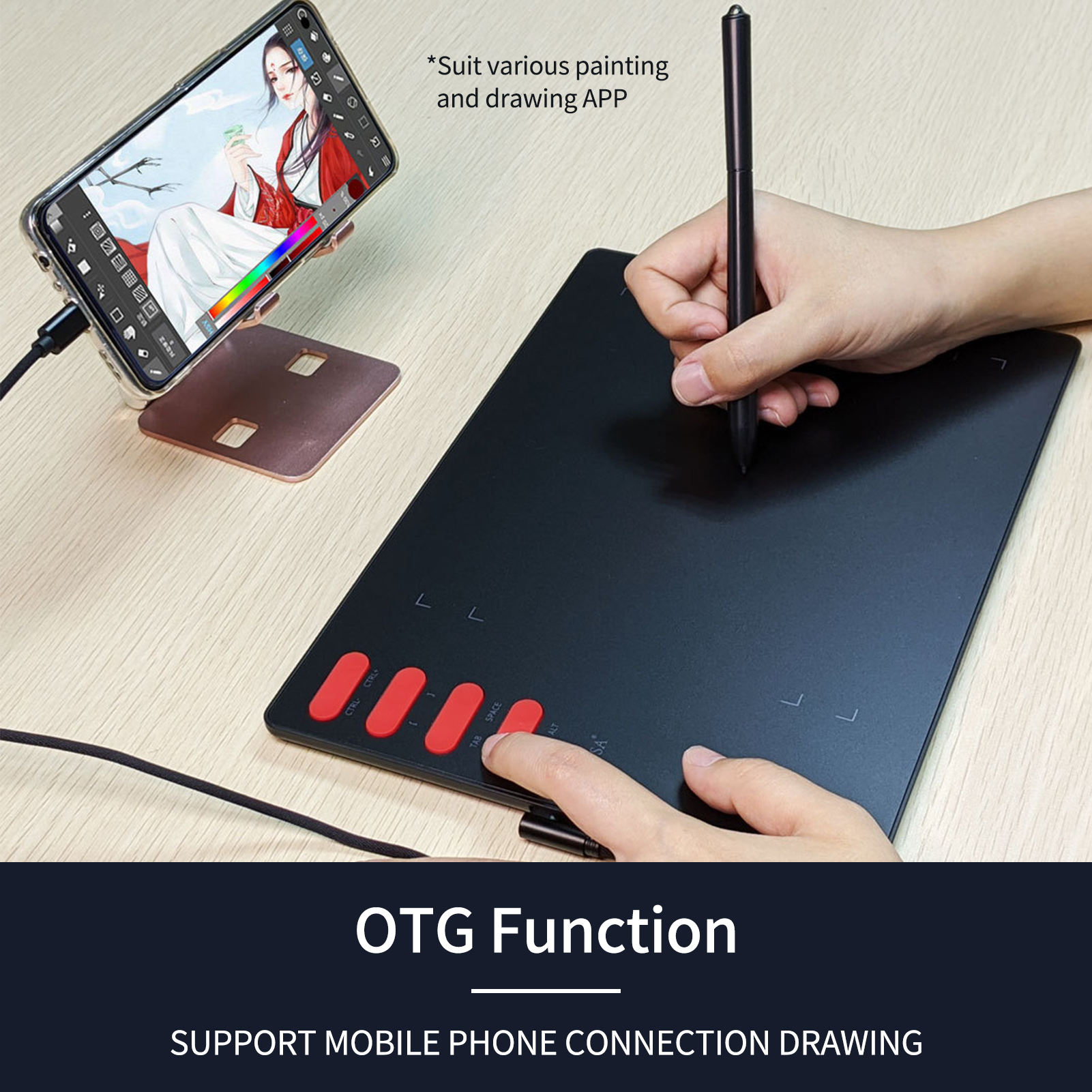 VINSA-T505-Graphics-Drawing-Tablet-Ultralight-Creation-With-Battery-free-Stylus-30-Pen-Nibs-8192-Lev-1951220-13