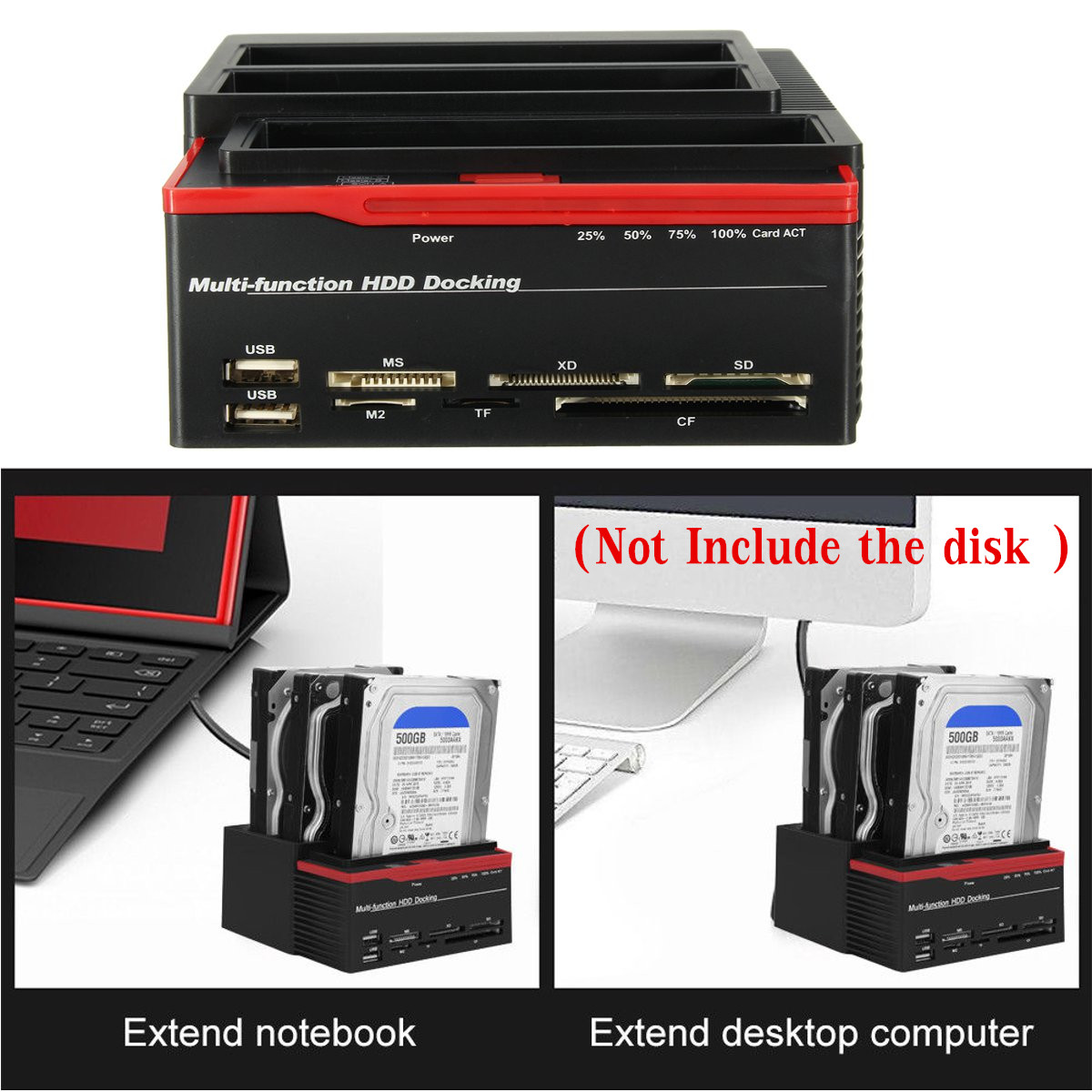 EU-25quot35quot-USB-30-To-SATA-IDE-HDD-SSD-Hard-Drive-Docking-Station-Offline-Clone-Card-Reader-Hub-1248778-2