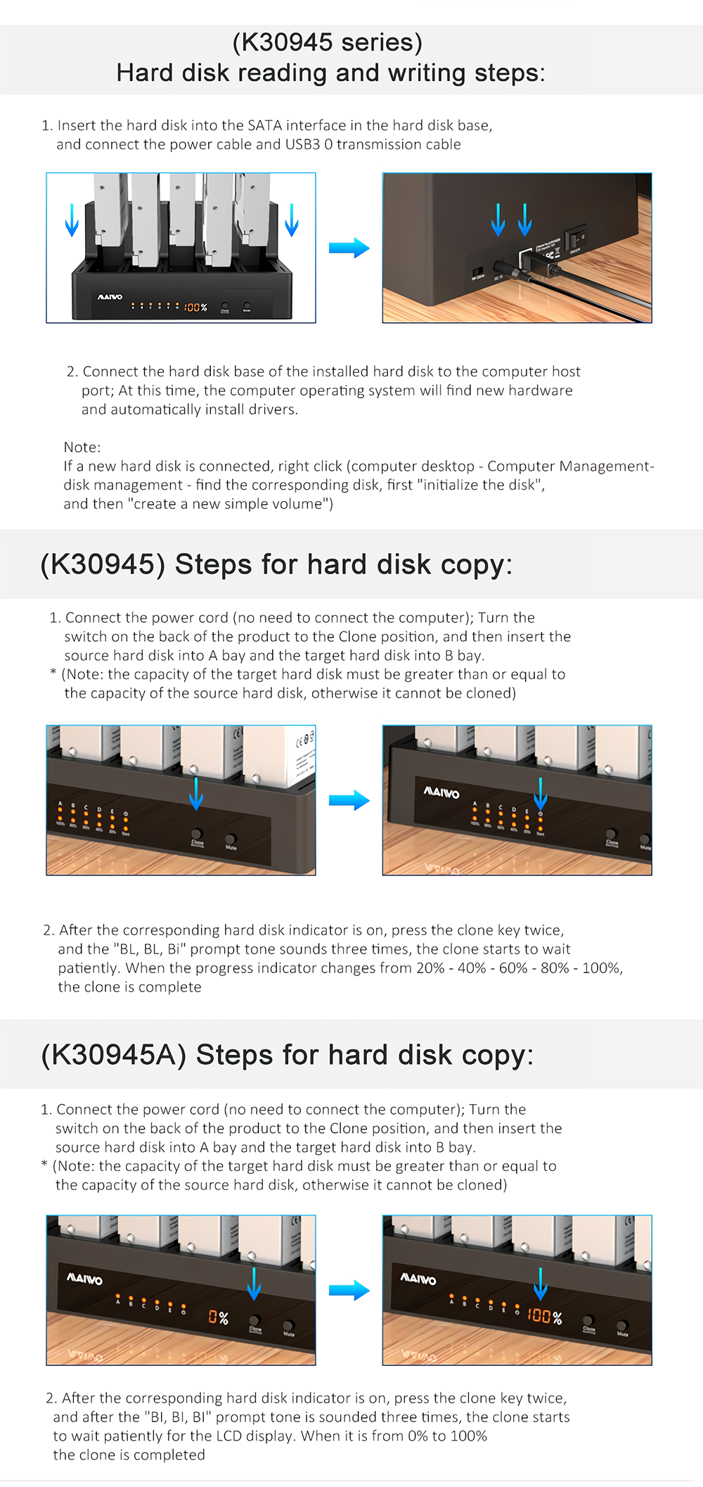 MAIWO-5-Bay-SATA-Hard-Drive-Docking-Station-25quot35quot-SSD-HDD-External-Duplicator-LED-Screen-Hard-1924156-6