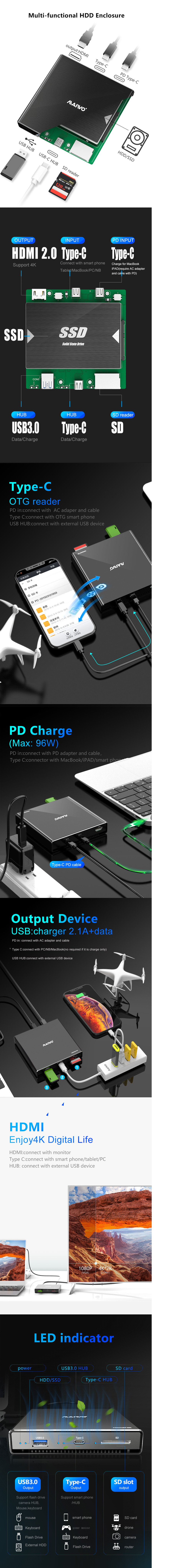 MAIWO-HDD-Enclosure-SD-Card-Reader-USB-Hub-Type-C-OTG-Reader-PD-Charge-HD-Converter-1750281-1
