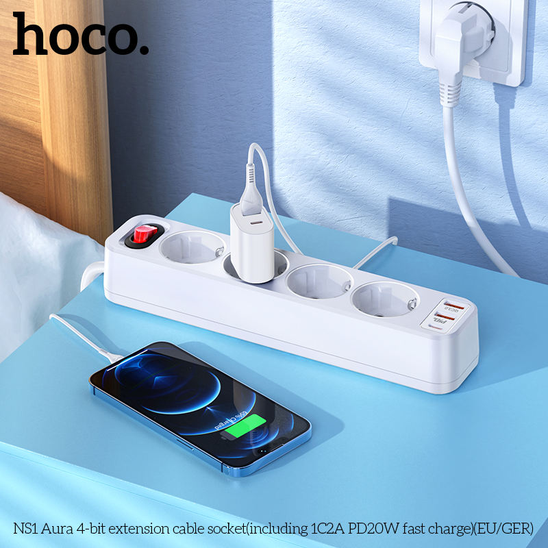 HOCO-NS1-4000W-4-Outlets-Power-Strip-Socket-USB-Charger-With-4AC-Outlet--20W-USB-C-PD-Power-Delivery-1921723-2