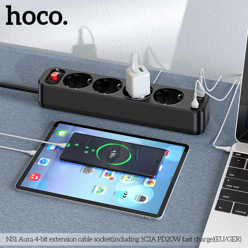 HOCO-NS1-4000W-4-Outlets-Power-Strip-Socket-USB-Charger-With-4AC-Outlet--20W-USB-C-PD-Power-Delivery-1921723-3