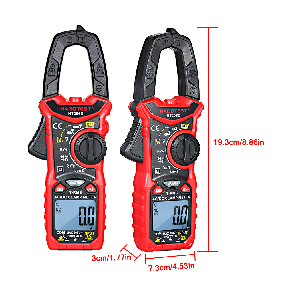 HT206AHT206BHT206D-ACDC-Digital-Clamp-Meter-for-Measuring-ACDC-Voltage--ACDC-Current-NCV-Clamp-Multi-1616483-4
