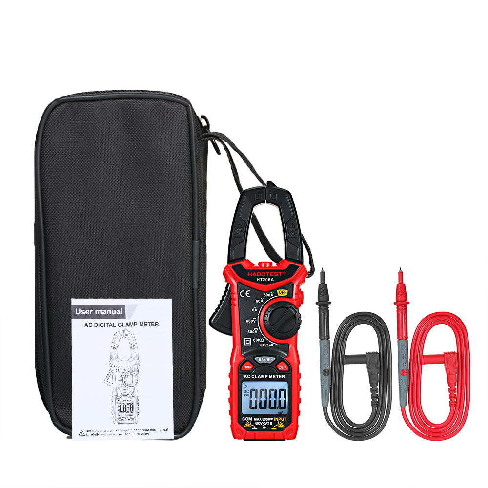 HT206AHT206BHT206D-ACDC-Digital-Clamp-Meter-for-Measuring-ACDC-Voltage--ACDC-Current-NCV-Clamp-Multi-1616483-10