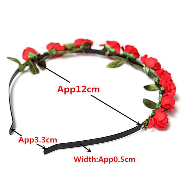 Boho-Holiday-Wedding-Floral-Rose-Flower-Garland-Hair-Head-Hoop-Band-978821-4