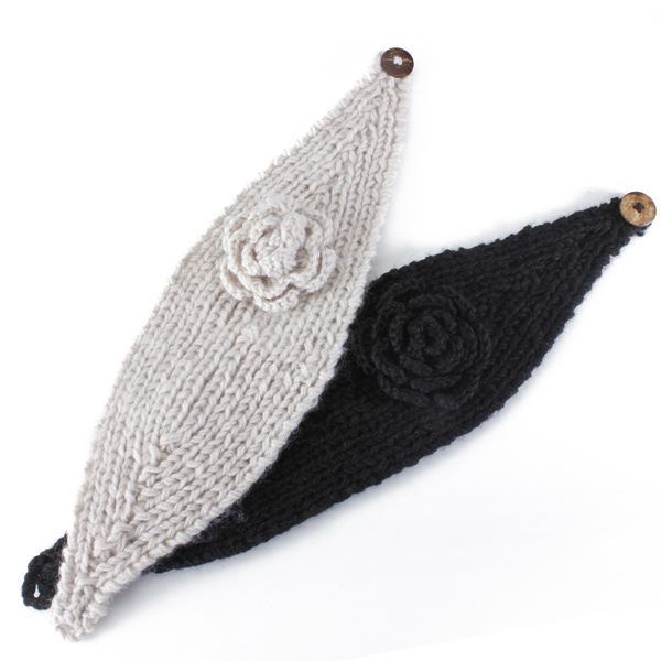 Flower-Hand-Knit-Crochet-Head-Wrap-Ear-Warmer-Headbrand-Headwear-79499-3