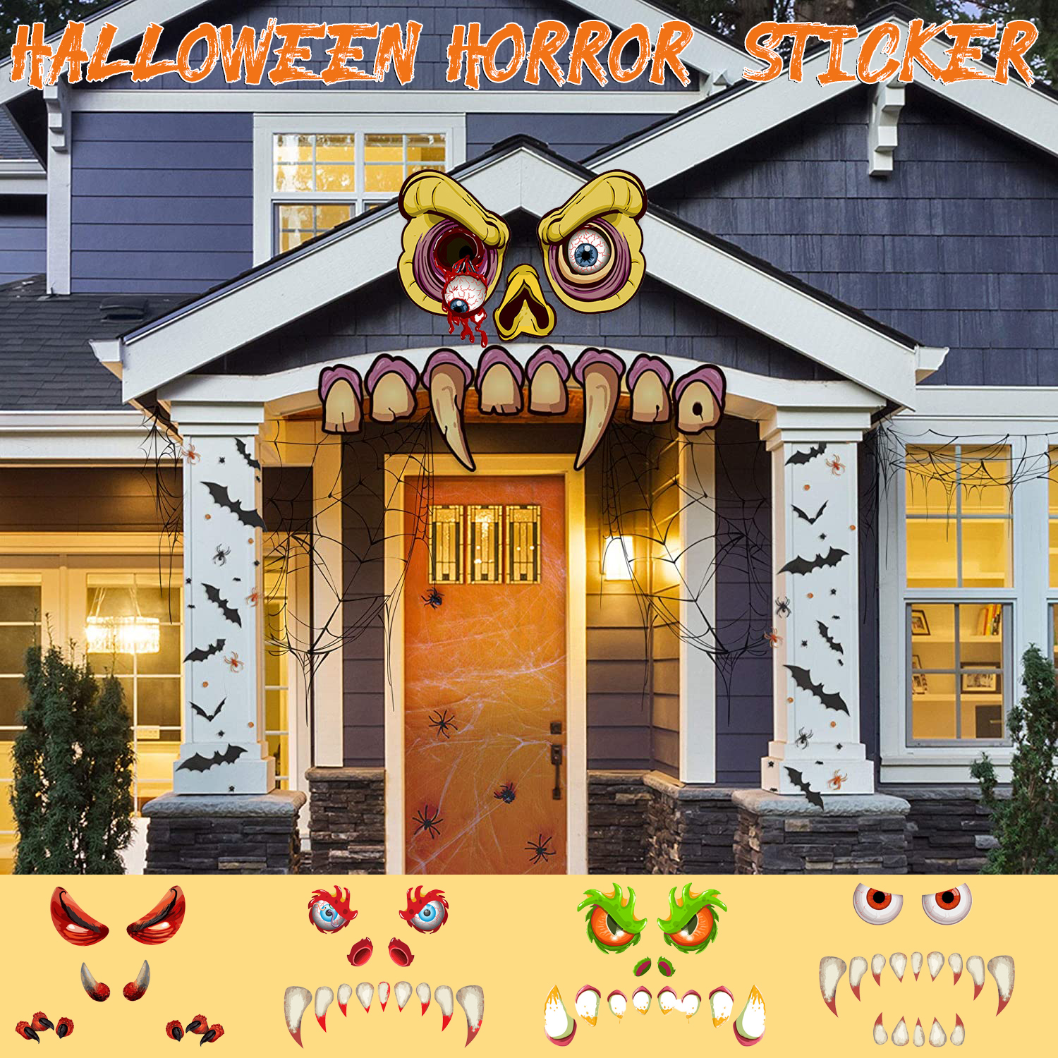 Halloween-Ghost-Eyes-Tooth-Window-Wall-Stickers-Decals-Party-Scary-Decor-1713658-2