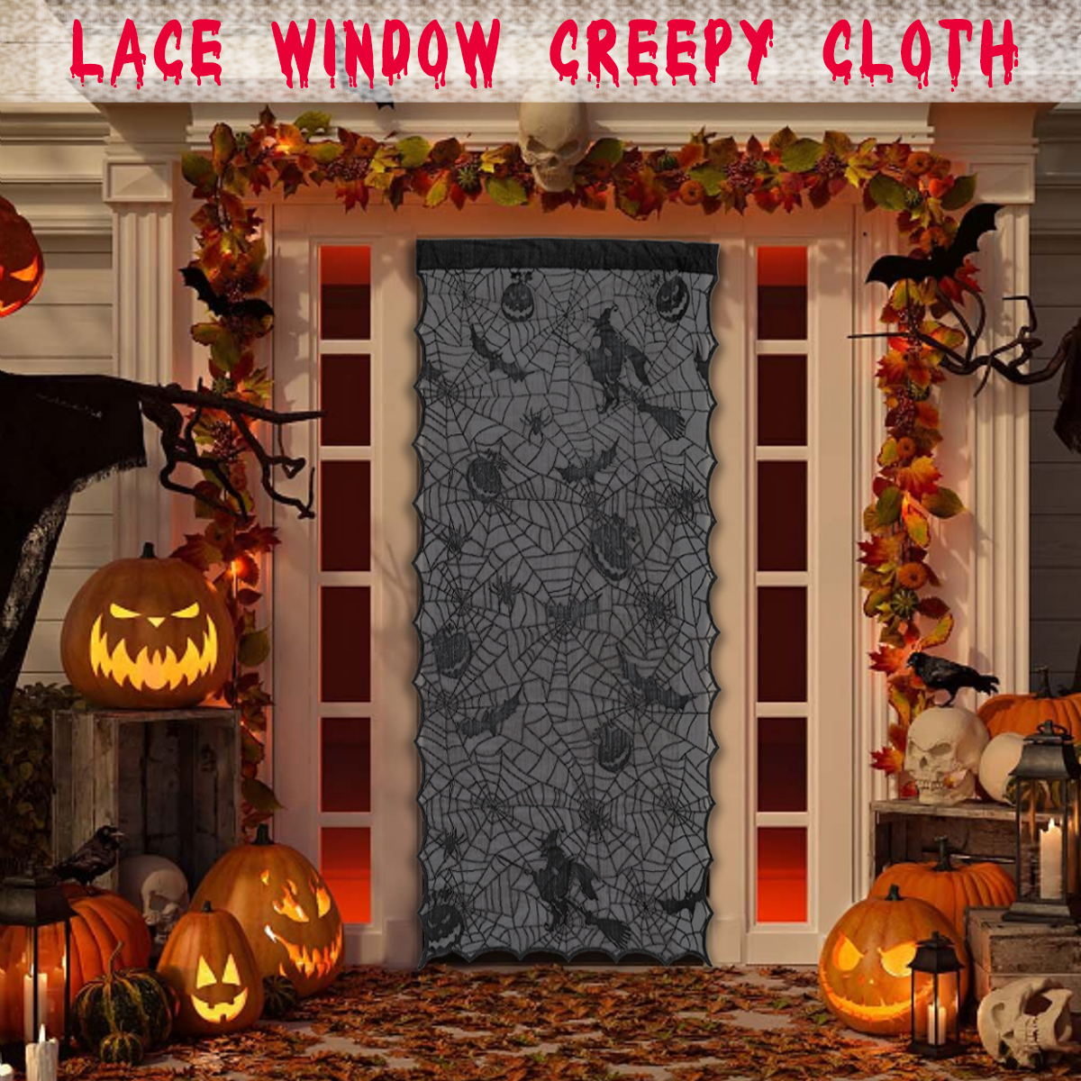 Halloween-Lace-Window-Door-Curtains-Witch-Pumpkins-Bats-Cloth-Haunted-House-Decor-1342883-1