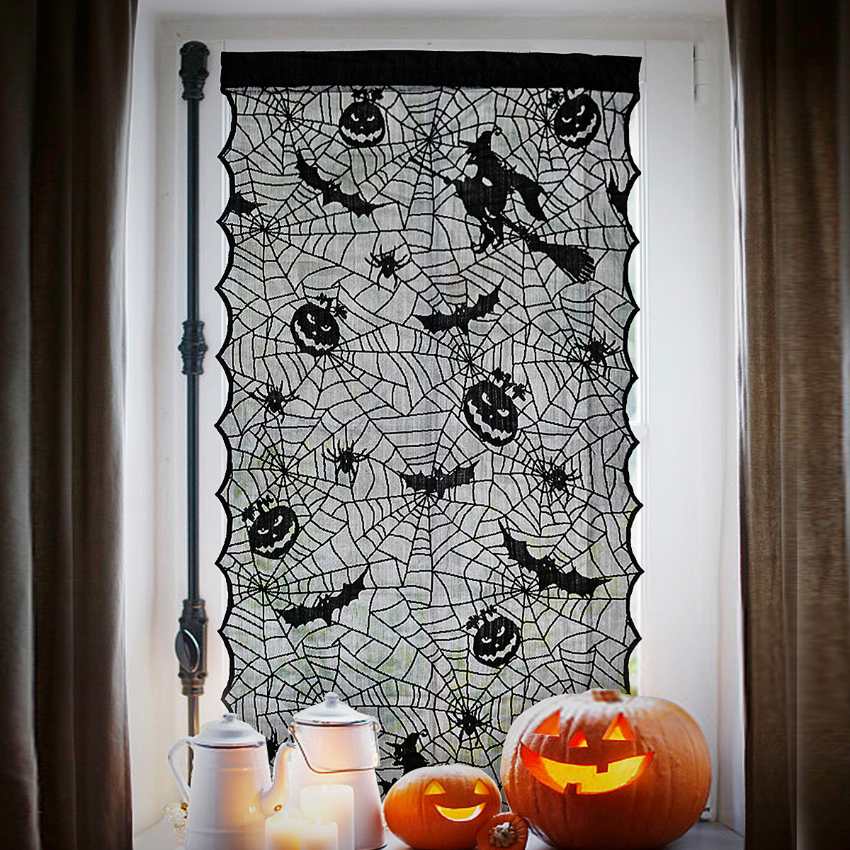 Halloween-Lace-Window-Door-Curtains-Witch-Pumpkins-Bats-Cloth-Haunted-House-Decor-1342883-5