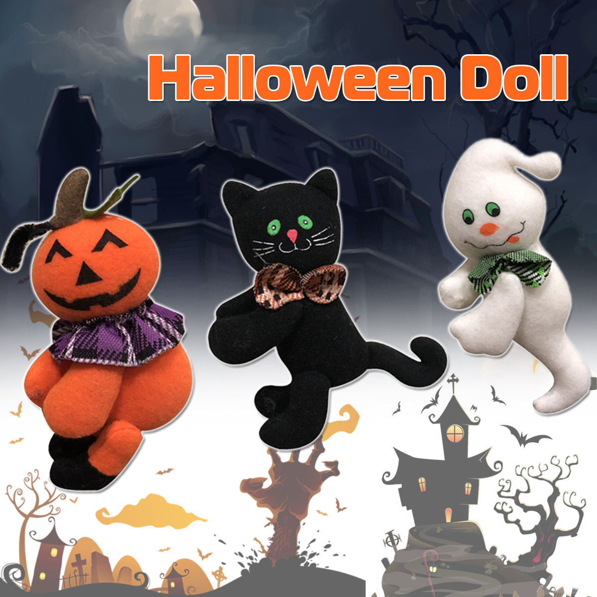 Halloween-Pumpkin-Cat-Ghost-Doll-Cloth-Plush-Toy-Club-Home-Exquisite-Decor-Gift-1342802-5