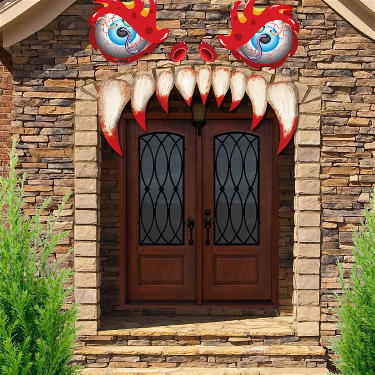 Halloween-Scary-Monster-Face-Devil-with-Eyes-Teeth-Cutouts-Combination-Sticker-Window-Gateway-Door-C-1795001-9