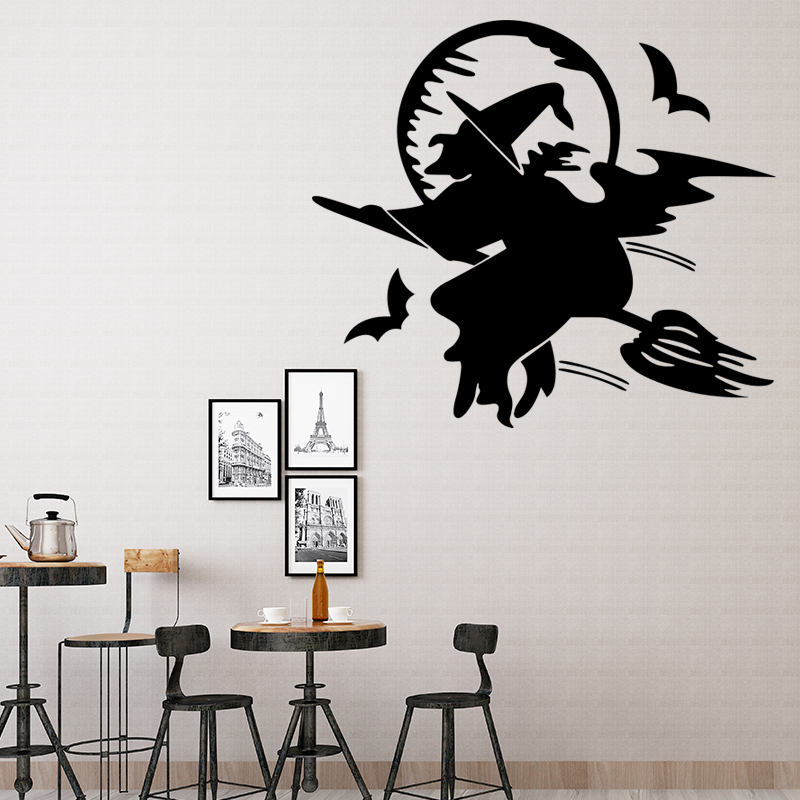 Miico-FX3017-Halloween-Sticker-Cartoon-Sticker-Witch-Pattern-Removable-Wall-Stickers-1575414-3