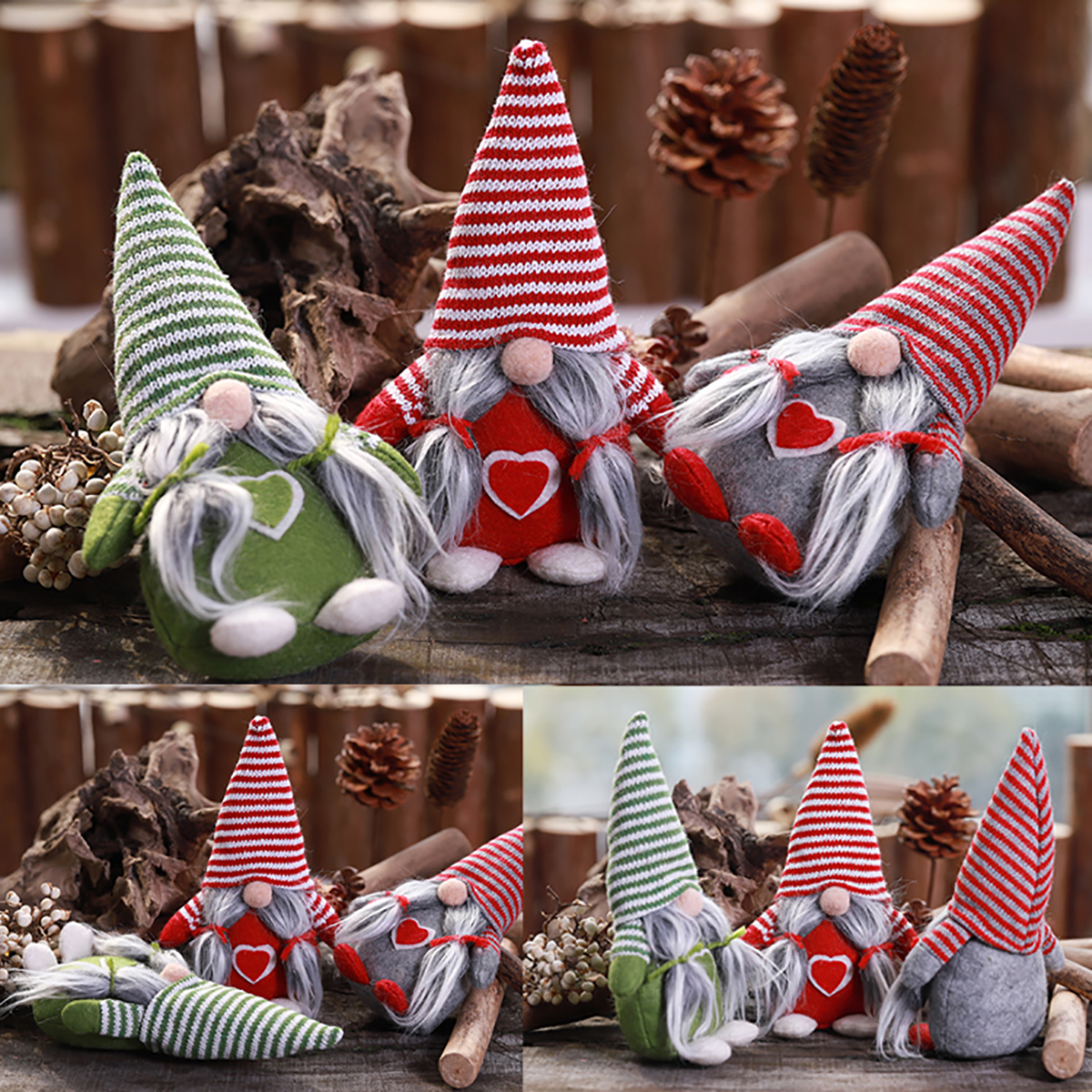 Non-Woven-Hat-With-Heart-Handmade-Gnome-Santa-Christmas-Figurines-Ornament-Holiday-Table-Decorations-1634099-4