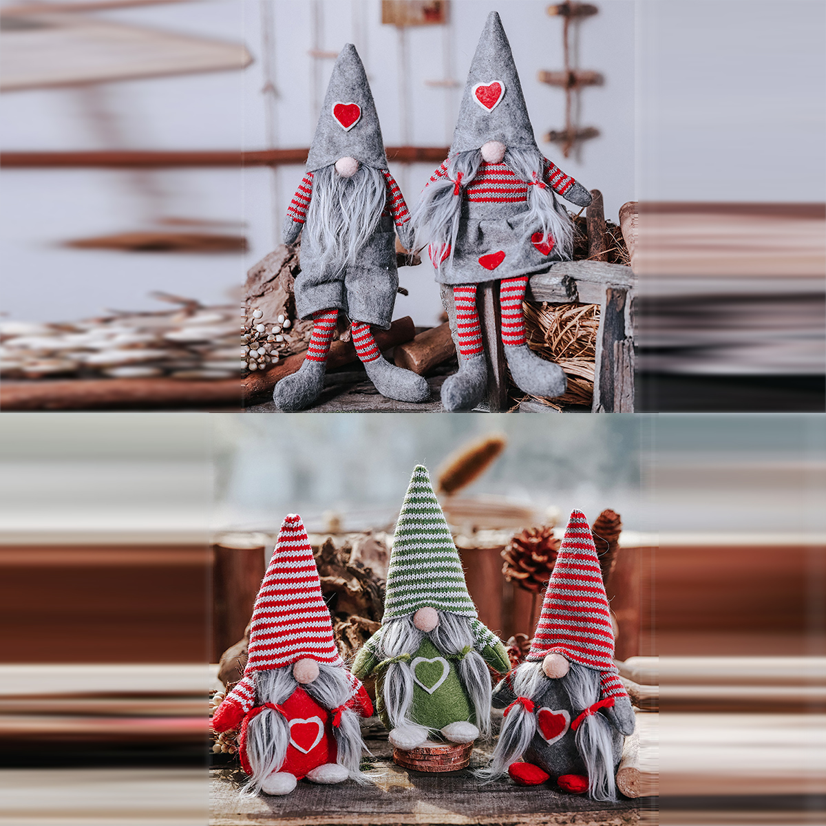 Non-Woven-Hat-With-Heart-Handmade-Gnome-Santa-Christmas-Figurines-Ornament-Holiday-Table-Decorations-1634099-5