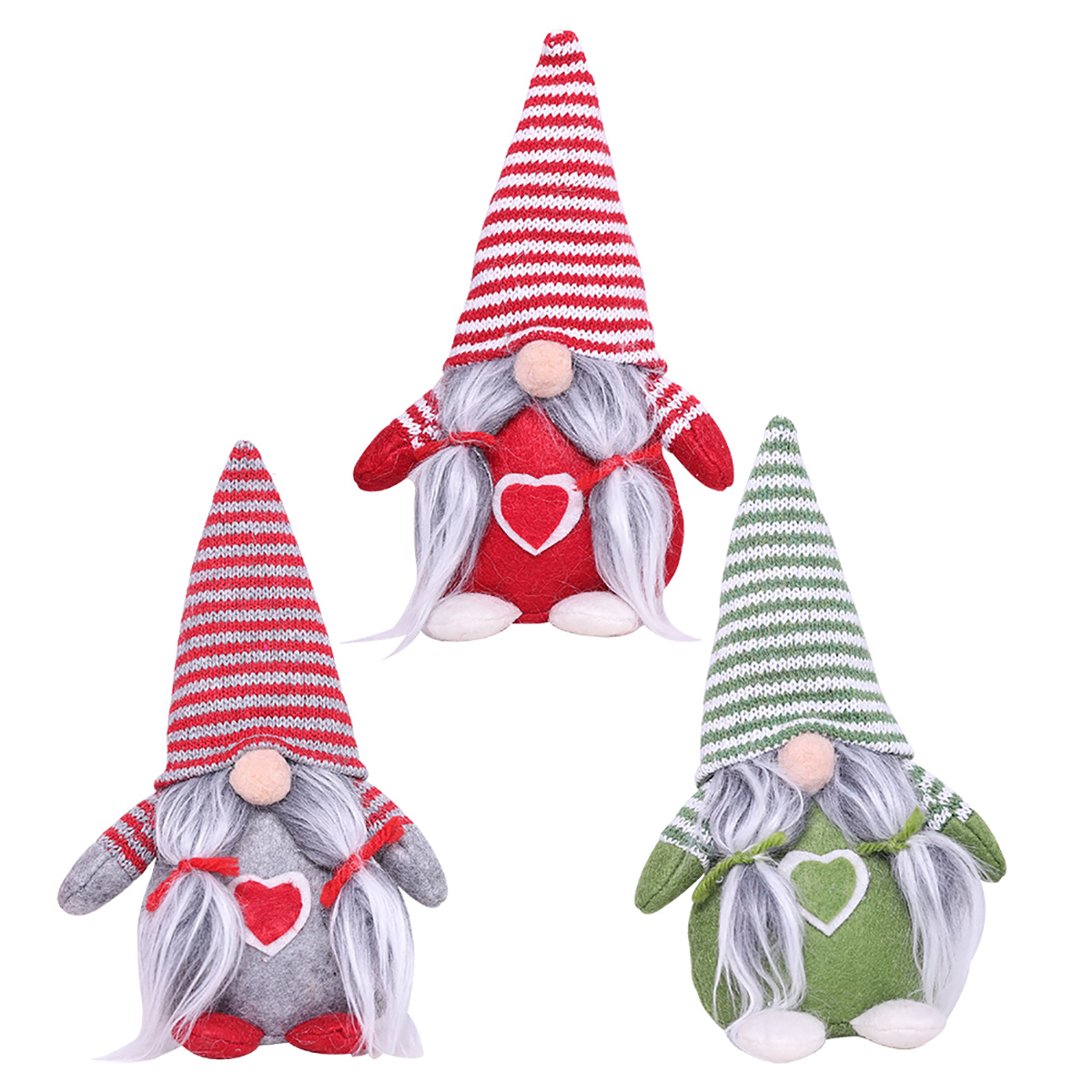 Non-Woven-Hat-With-Heart-Handmade-Gnome-Santa-Christmas-Figurines-Ornament-Holiday-Table-Decorations-1634099-8