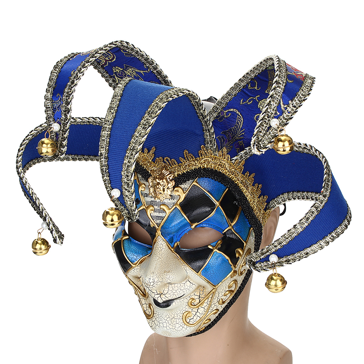 Red-Black-Blue-Clown-Mask-Halloween-European-American-Atmosphere-Dress-Mask-1347029-4