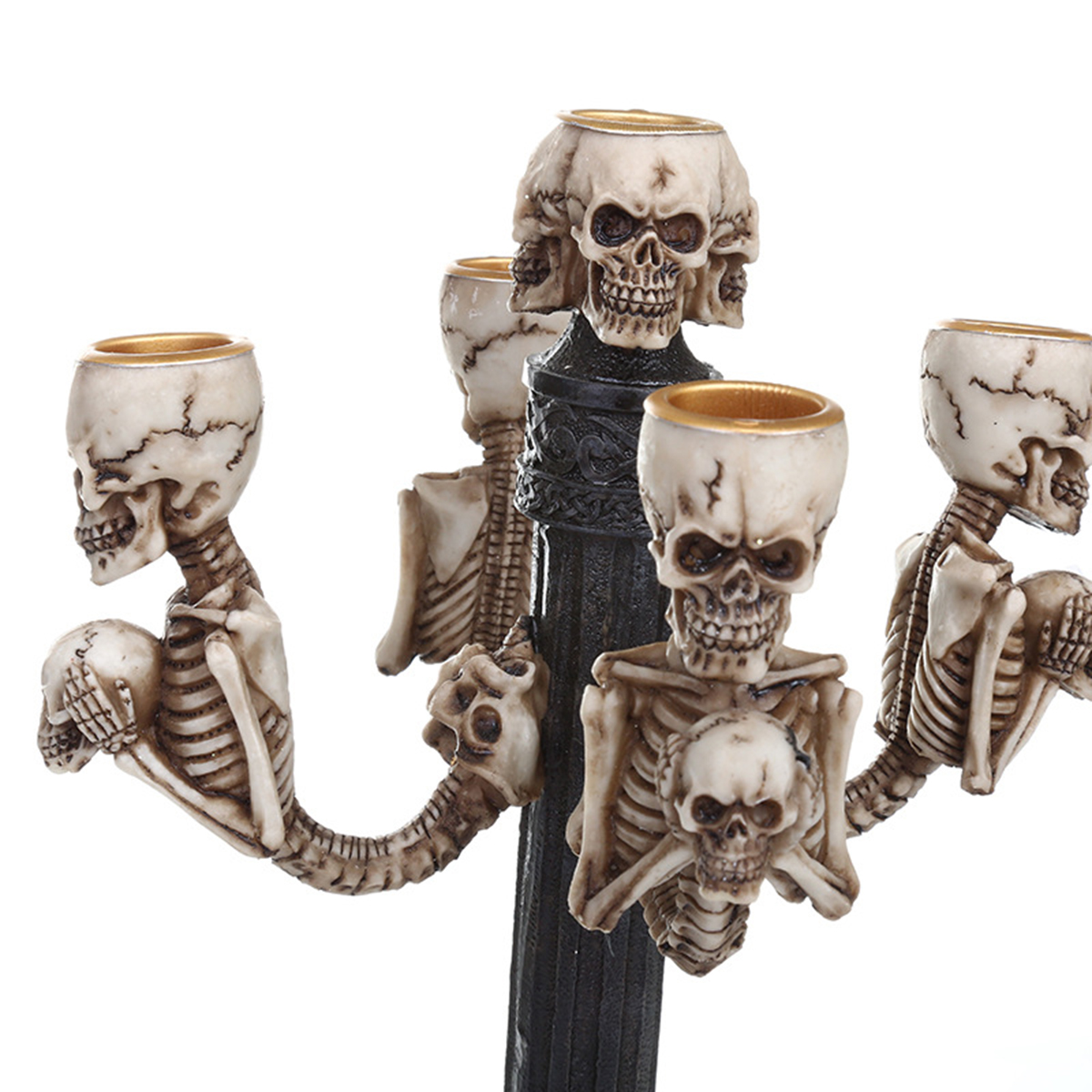 Resin-Craft-Statues-Skull-Candlestick-Creative-Figurines-Sculpture-Decorations-1348242-2