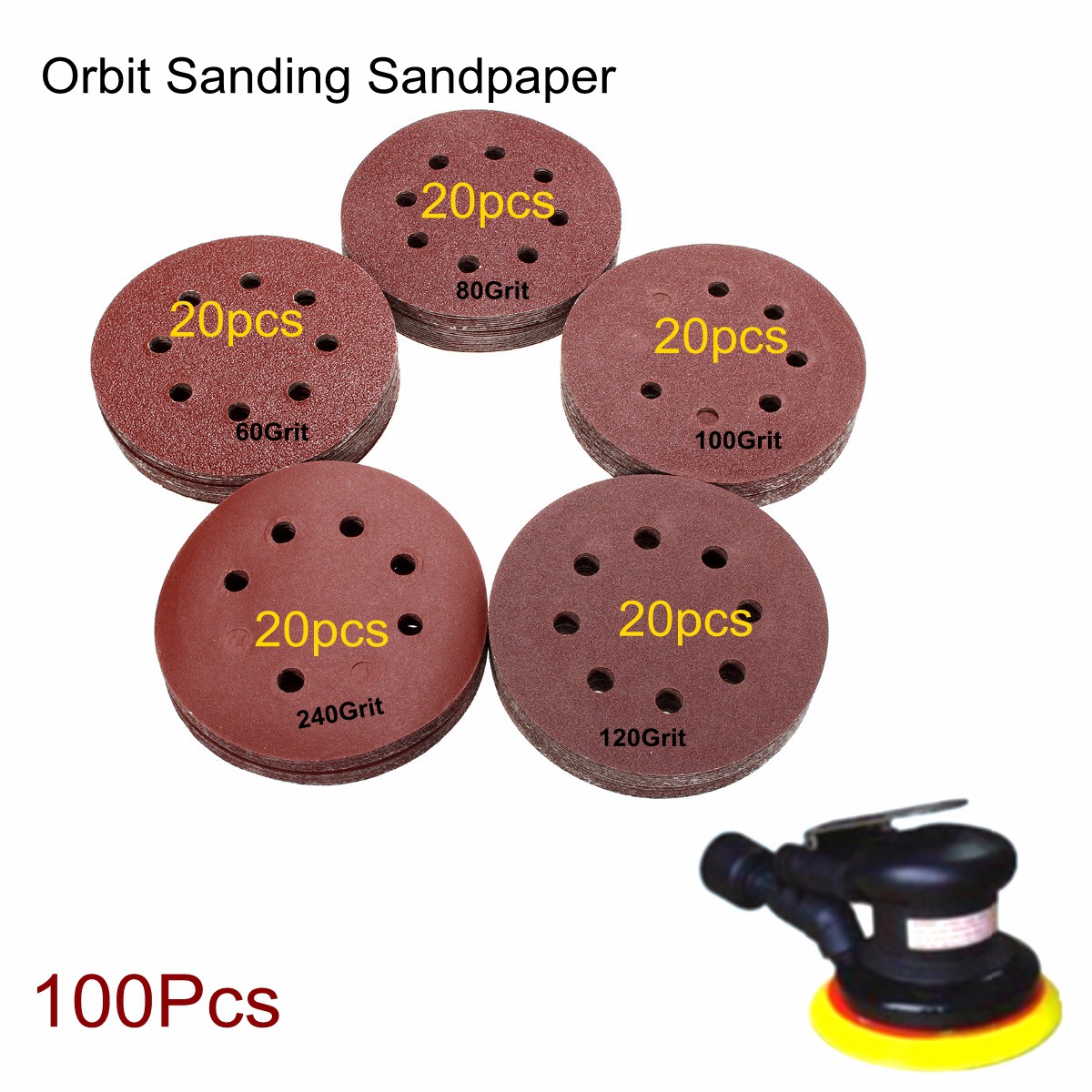 100Pcs-125mm-8-Holes-Abrasive-Sand-Discs-6080100120240-Grit-Sanding-Papers-1922539-12