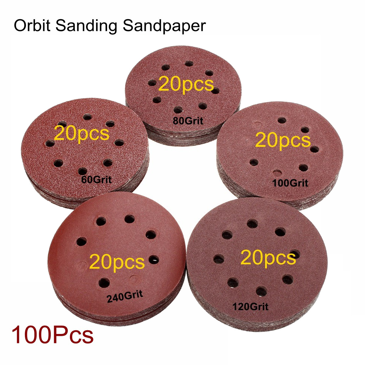 100Pcs-125mm-8-Holes-Abrasive-Sand-Discs-6080100120240-Grit-Sanding-Papers-1922539-6