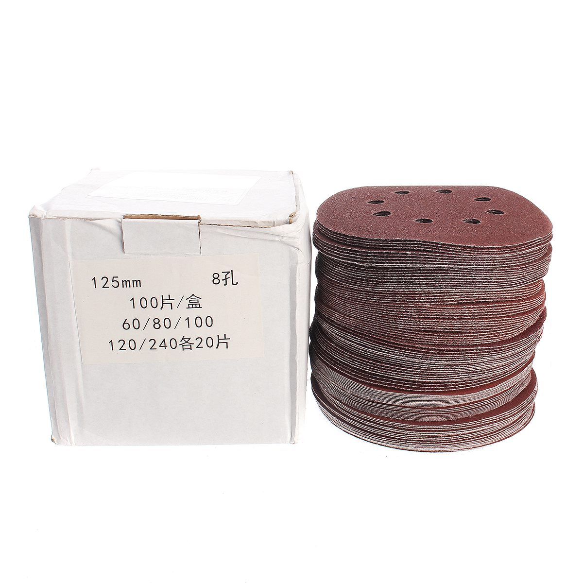 100Pcs-125mm-8-Holes-Abrasive-Sand-Discs-6080100120240-Grit-Sanding-Papers-1922539-9