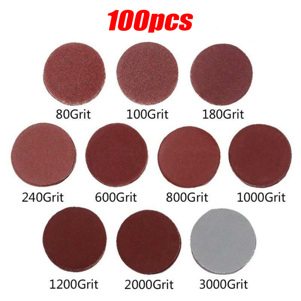 100pcs-80-3000-Grit-Sanding-Sheets-Discs-Sandpaper-Pad-Grinding-Polishing-Tool-1710357-3