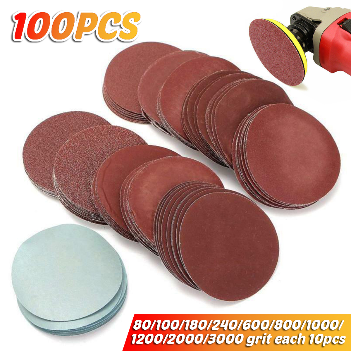 100pcs-80-3000-Grit-Sanding-Sheets-Discs-Sandpaper-Pad-Grinding-Polishing-Tool-1710357-4