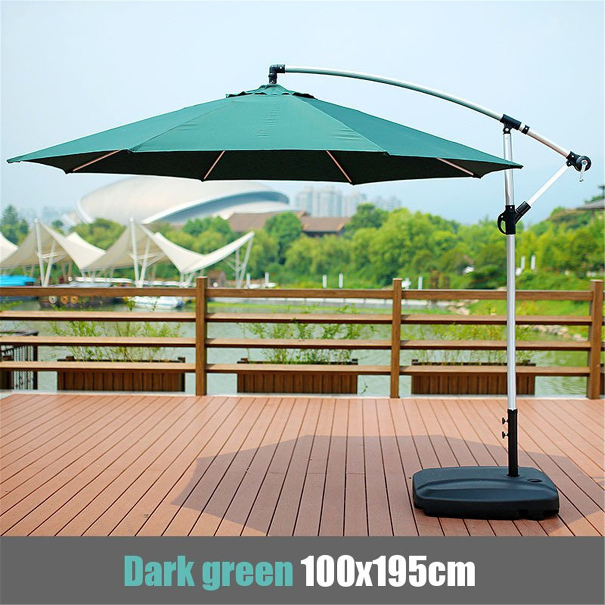 100x195x160cm-Waterproof-Sunshade-Beach-Umbrella-Fabric-Cloth-Canopy-Parasol-Tent-Cover-1632832-2