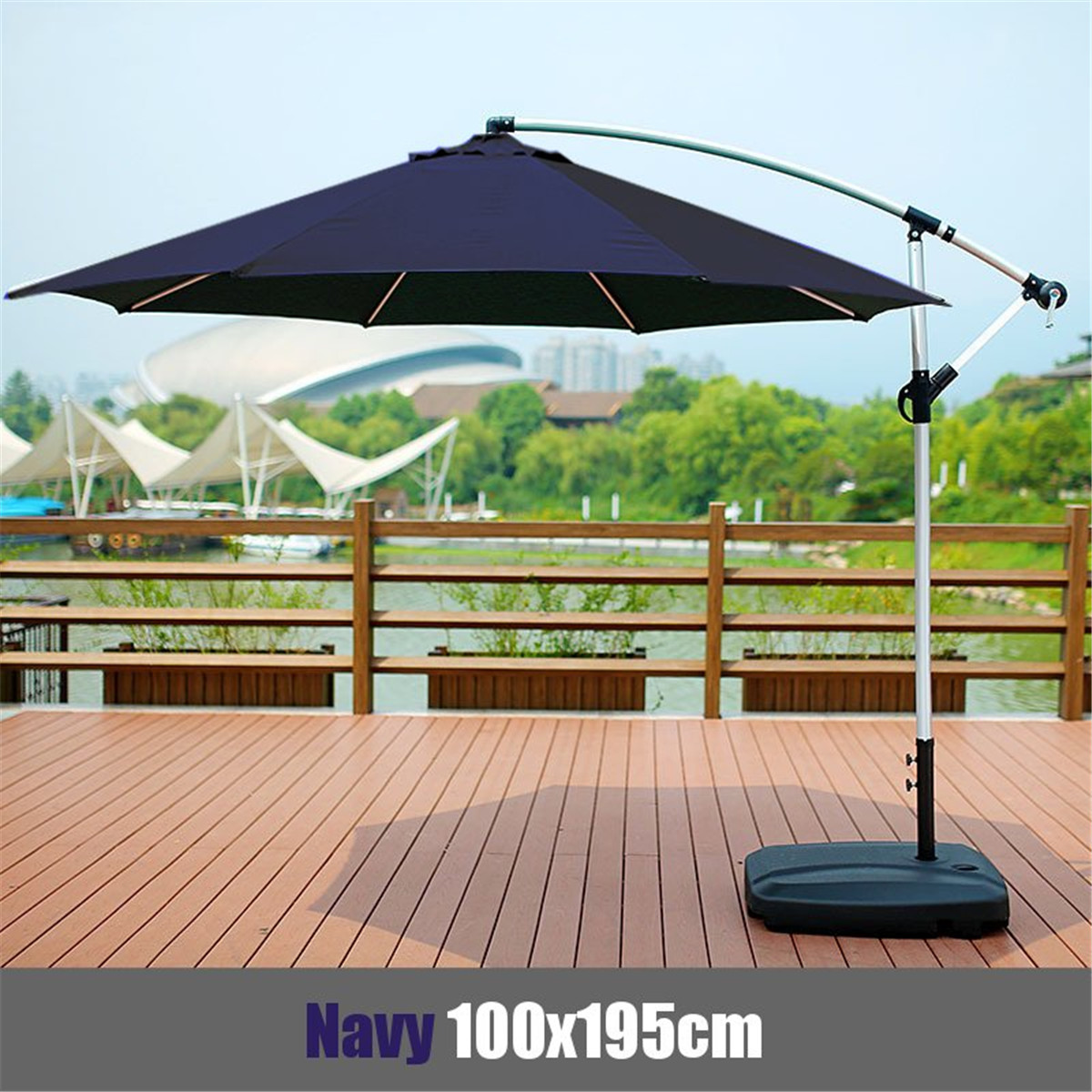 100x195x160cm-Waterproof-Sunshade-Beach-Umbrella-Fabric-Cloth-Canopy-Parasol-Tent-Cover-1632832-3