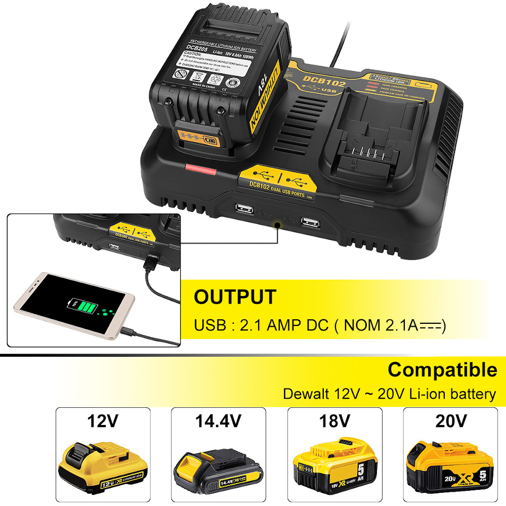 108V-20V-DCB102-Dual-Rechargeable-Power-Tool-Battery-Charger-For-Dewalt-1824763-1