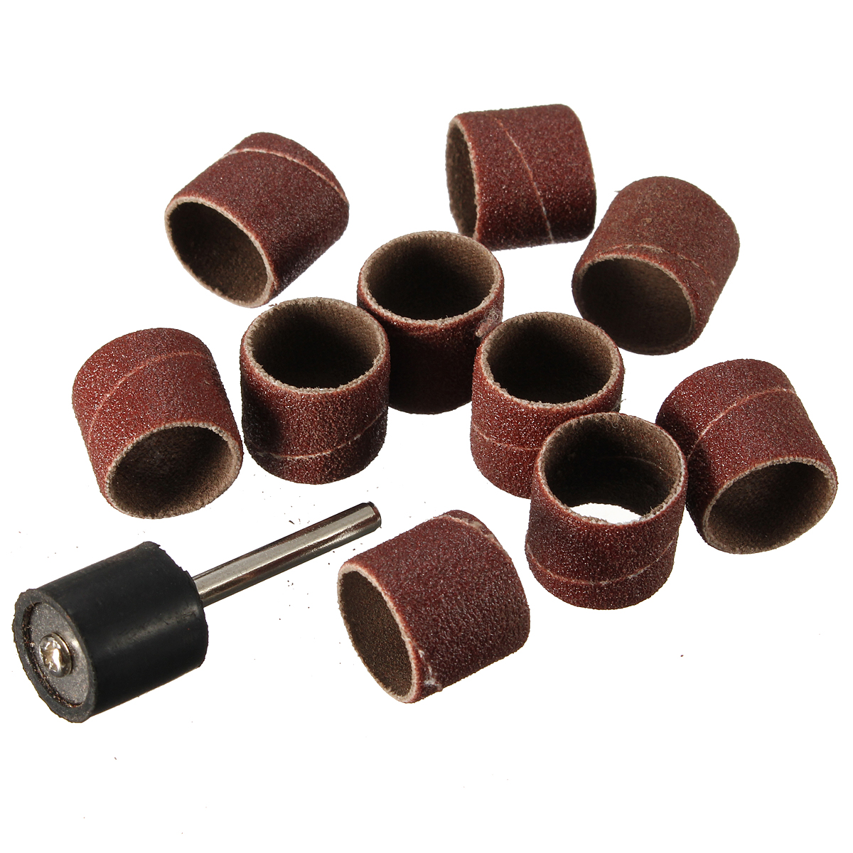 10pcs-12-Inch-Sanding-Drum-60-Grit-Sleeves-Polishing-Bands-with-3mm-Shank-Sanding-Drum-Mandrel-1669744-2