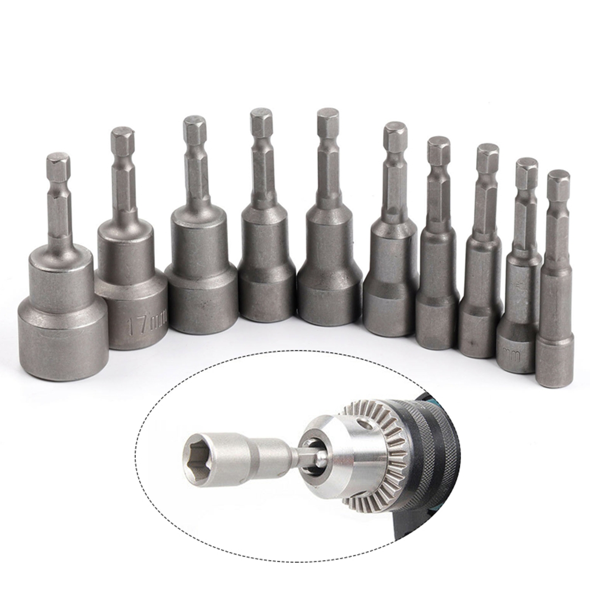 10pcs-14-Inch-6-19mm-Magnetic-Nut-Driver-Socket-Set-Metric-Impact-Drill-Bits-1728475-4