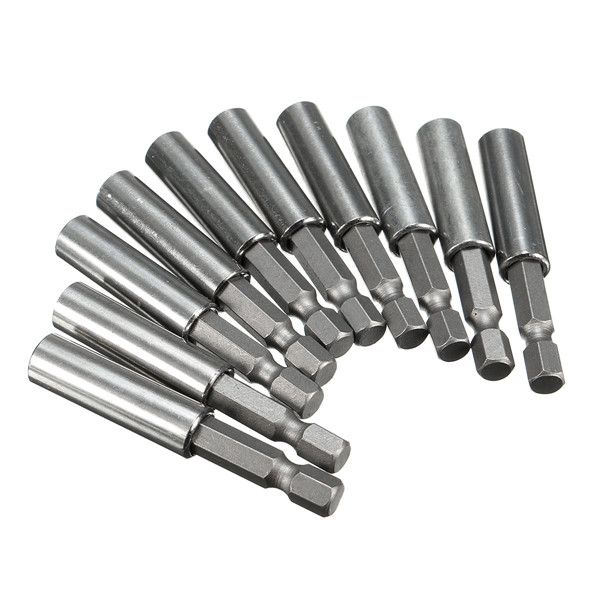 10pcs-14-Inch-Hex-Shank-Release-Magnetic-Extension-Socket-Drill-Bit-Holder-Power-Tools-1090373-9