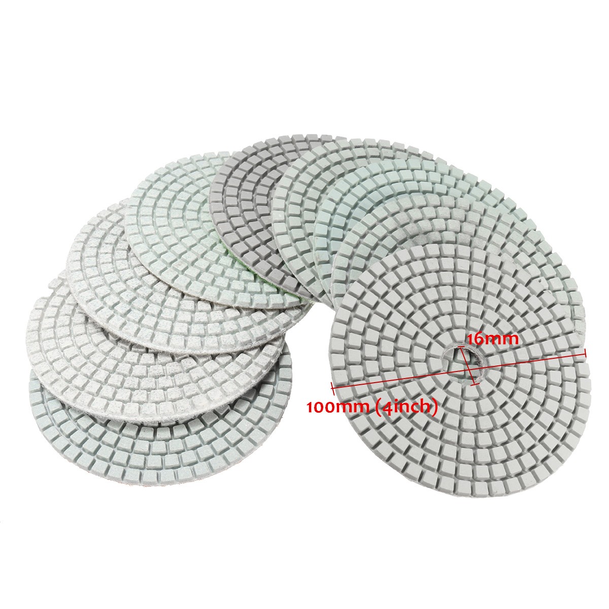 10pcs-4-Inch-30-to-3000-Grit-Diamond-Polishing-Pads-Set-for-Granite-Concrete-Marble-1078283-2