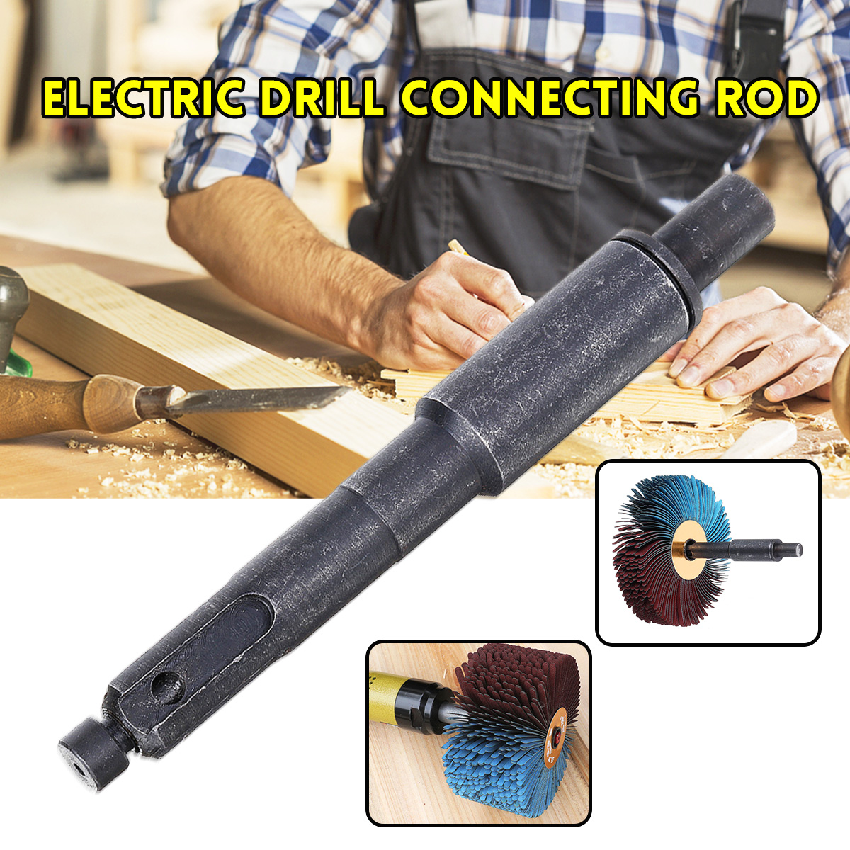 115x10x7mm-Electric-Drill-Connecting-Rod-Head-Connected-with-Polishing-Cloth-Wheel-1474551-1