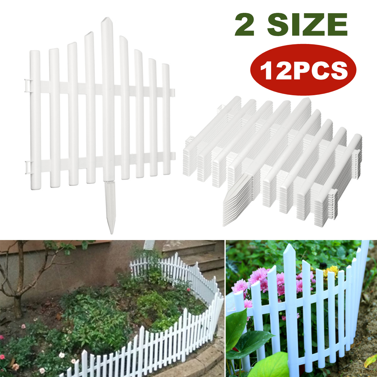 12x-Plastic-Fence-Courtyard-Indoor-Garden-Edging-Border-Panel-Flower-Yard-Decorations-1504303-9