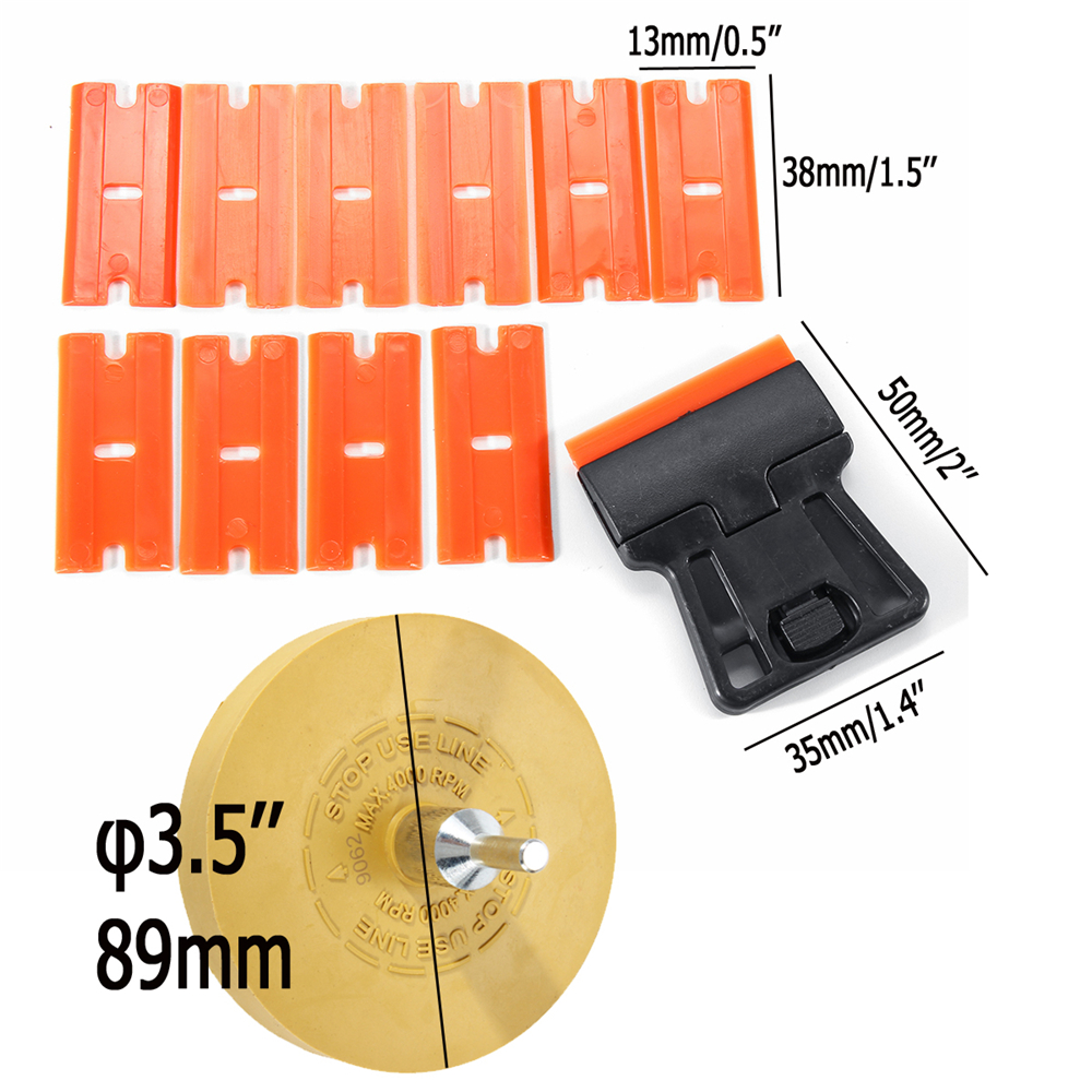 13Pcs-Car-Vehicle-Caramel-Wheel-Decal-Tape-Removal-Eraser-Remover-Scraper-Tools-Kit-1528983-5