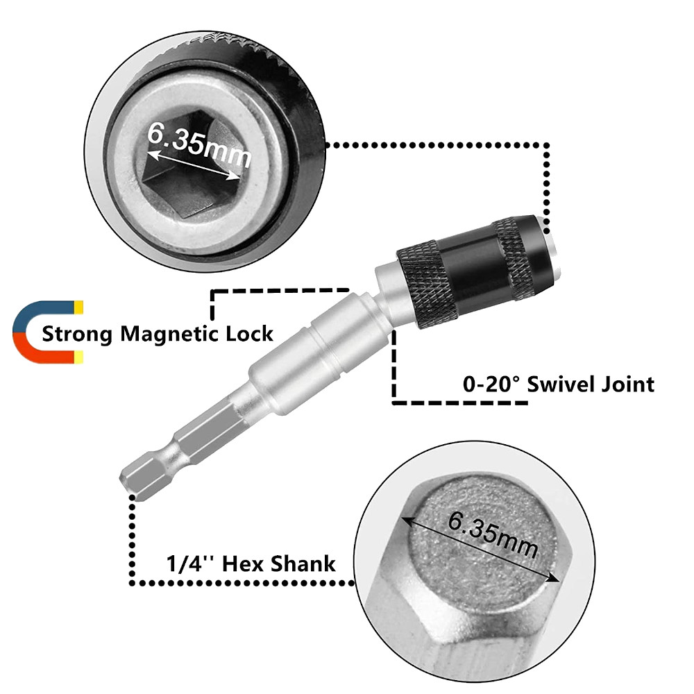 14-Inch-88mm-Hex-Shank-Quick-Swivel-Joint-Magnetic-Screwdriver-Bit-Holder-1833692-7