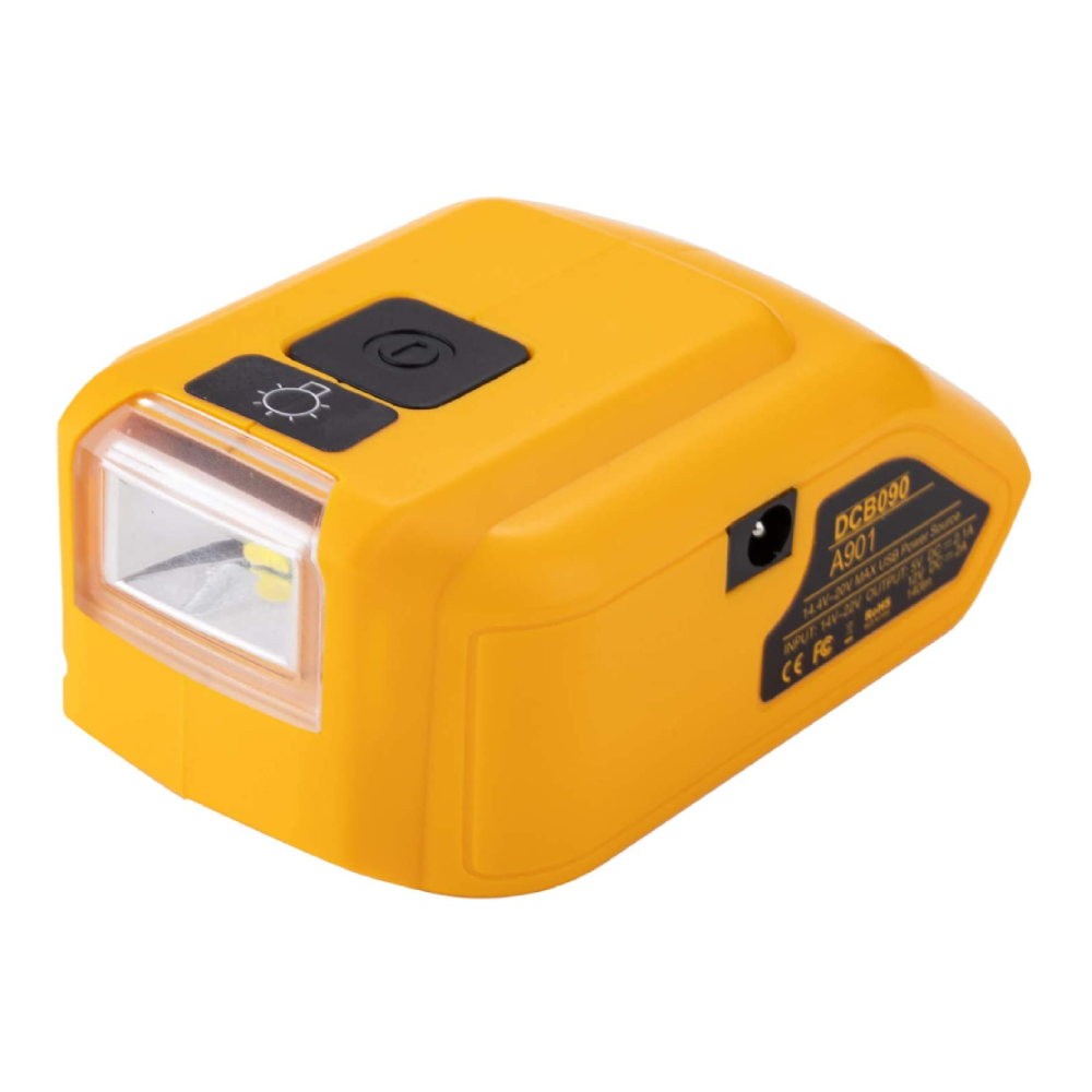 140-Lumens-LED-Work-Light-for-Dewalt-144V18V20V-Lithium-Battery-with-2-USB-Ports-DC12V-Output-1892322-11