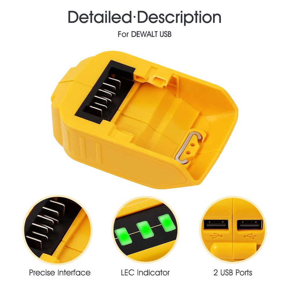 140-Lumens-LED-Work-Light-for-Dewalt-144V18V20V-Lithium-Battery-with-2-USB-Ports-DC12V-Output-1892322-4