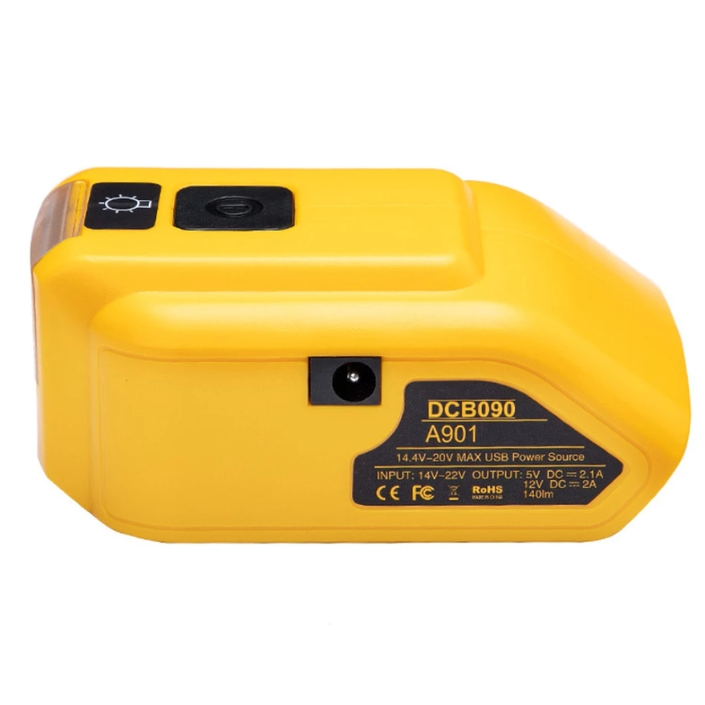 140-Lumens-LED-Work-Light-for-Dewalt-144V18V20V-Lithium-Battery-with-2-USB-Ports-DC12V-Output-1892322-10