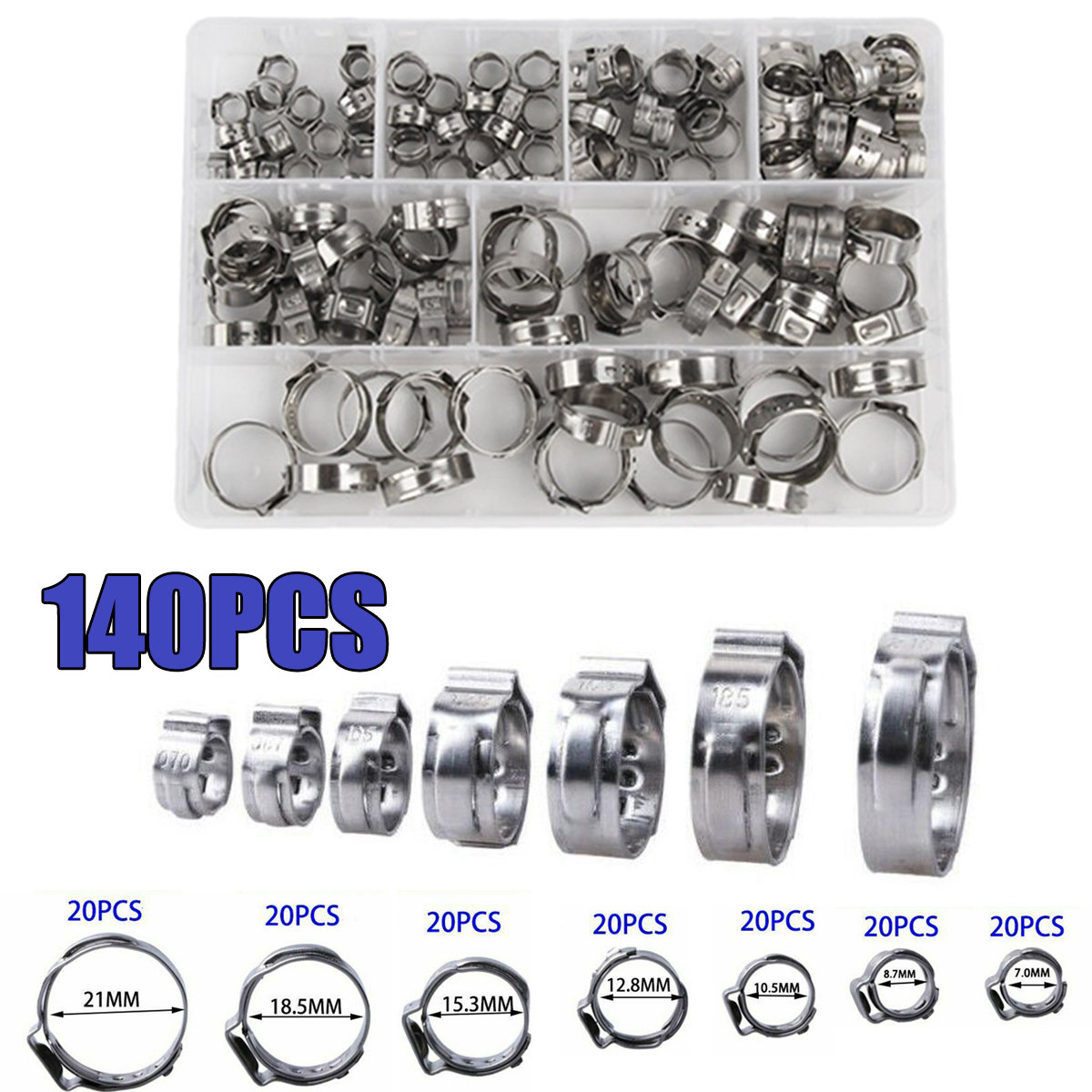 140PcsSet-Hose-Clamp-Stainless-Steel-Fuel-Pipe-Tube-Clips-Crimping-Tool-58-21mm-1730009-1